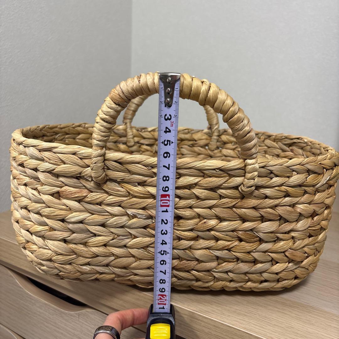 天然素材の楕円形バスケット - メルカリ