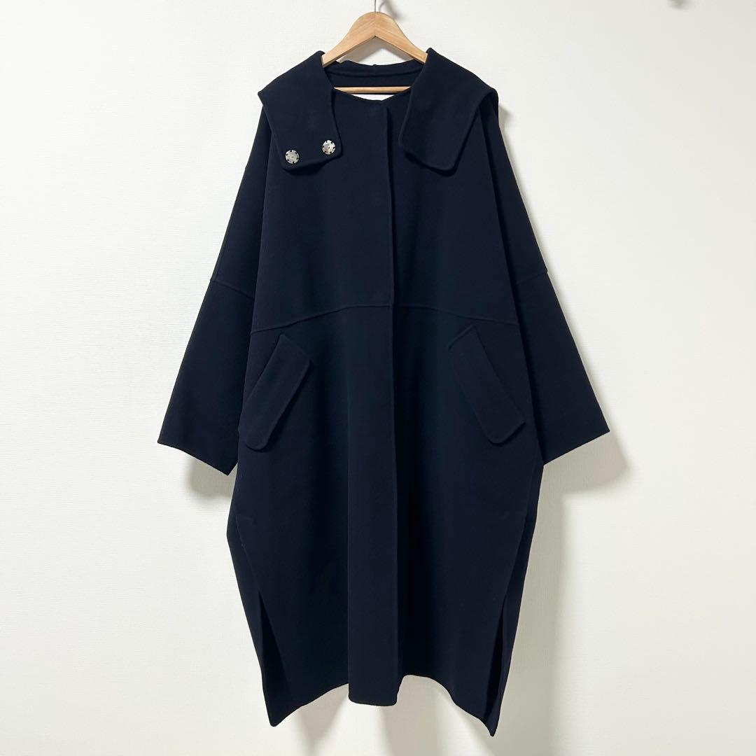 ルシェルブルー　フードオーバーコート　ネイビー LE CIEL BLEU（ルシェルブルー）の「フードオーバーコート / Hooded