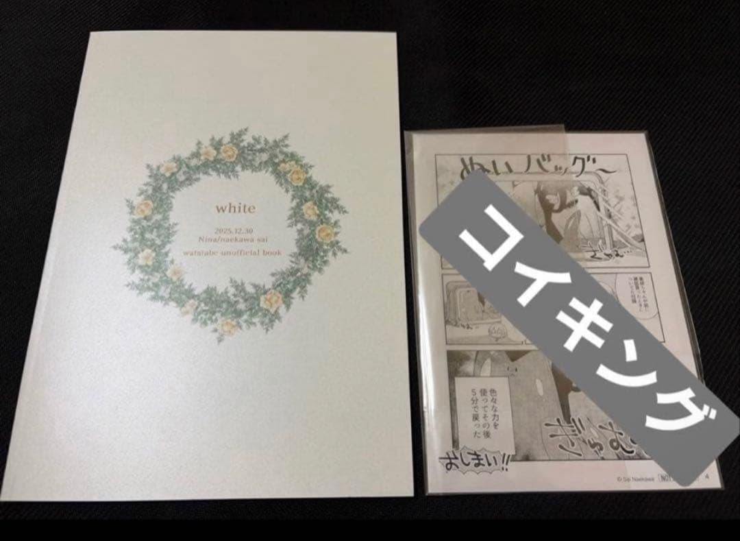 C107】わたたべ 新刊 white ＋ 会場限定4Pペーパー 苗川采 - メルカリ