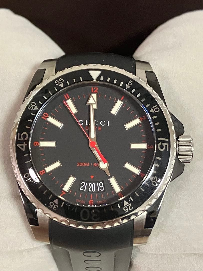 GUCCI 時計 ダイヴ YA136303 ダイバーズ 電池交換済 - メルカリ