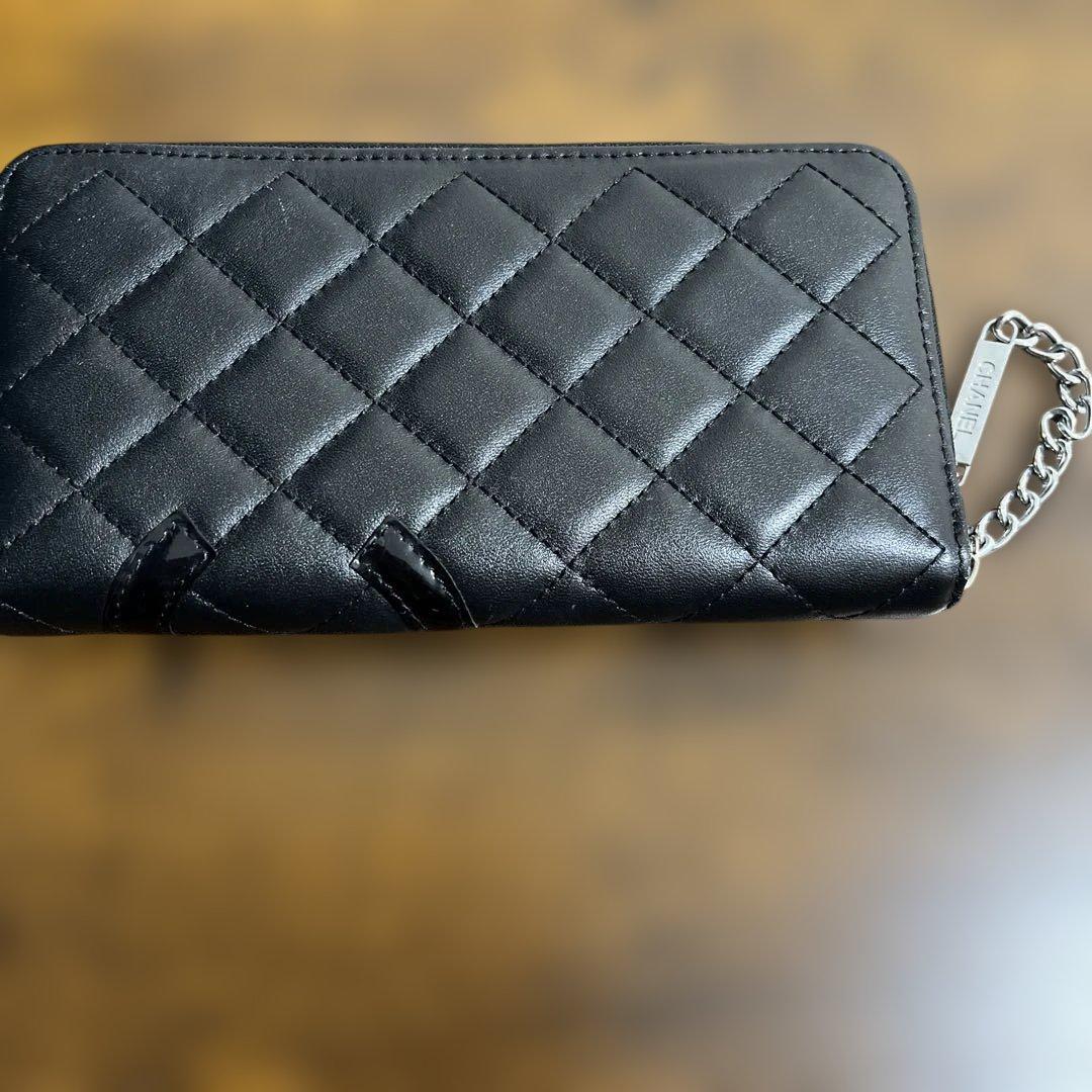 N*E様 ブラックレザー キルティング長財布 - メルカリ