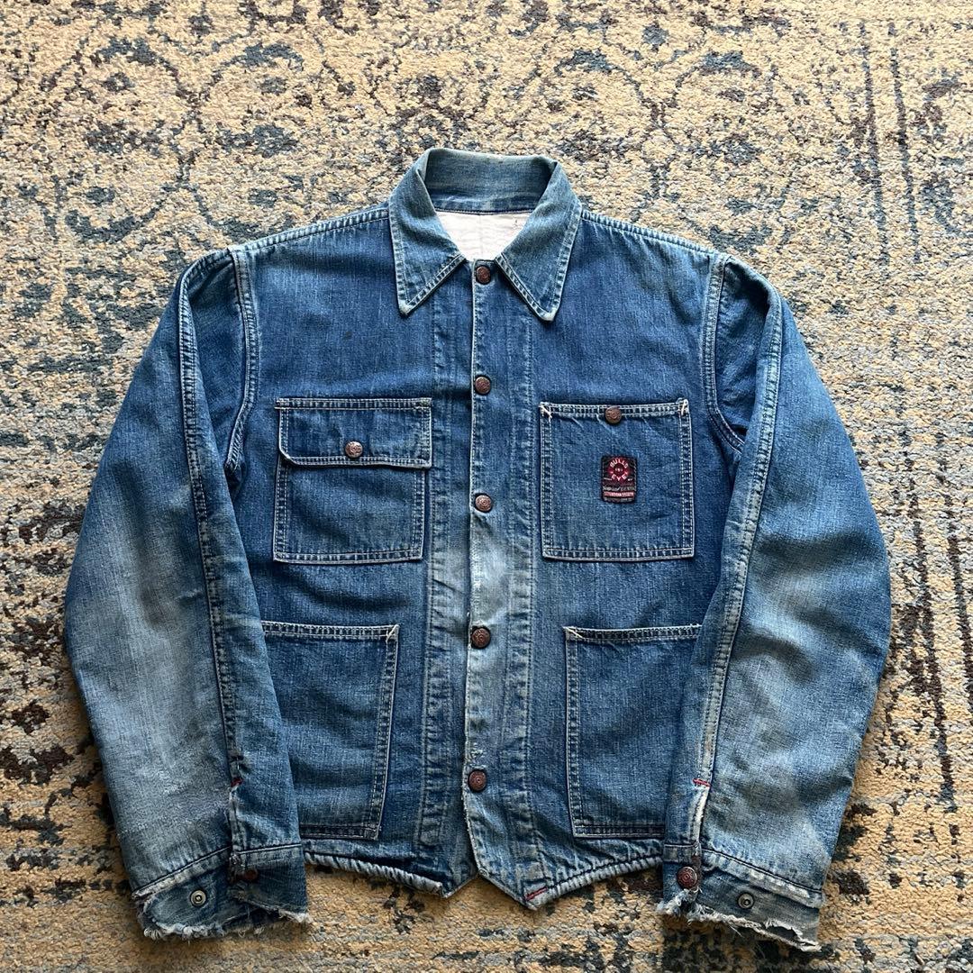 40s デニム エンジニアジャケット ヴィンテージ カバーオール 50s 60s