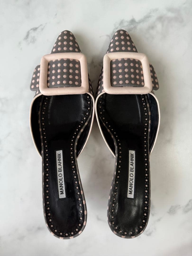 マノロブラニク メイセール ドット ミュール サンダル 37 国内即発送☆関税込み】マノロ ブラニク メイセール ミュール (Manolo