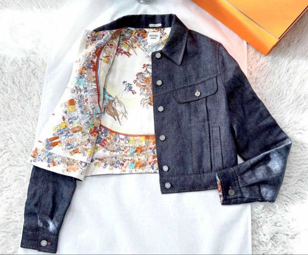 HERMES（エルメス）　デニムジャケット HERMES - HERMES エルメス デニムジャケット M 紺 【古着】【中古