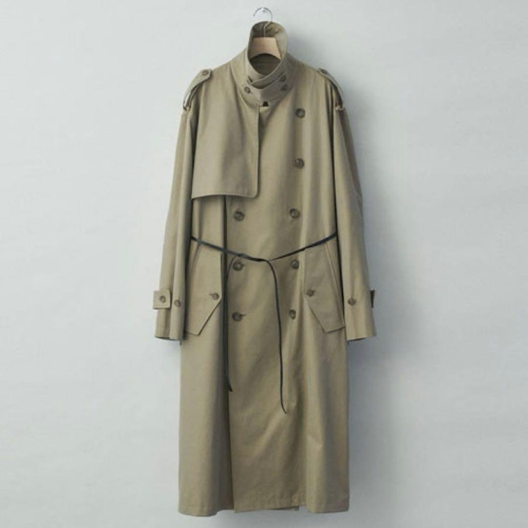 【新品】stein OVERSIZED TRENCH COAT stein Black Oversized Double Breasted Trench Coat Steinhausen