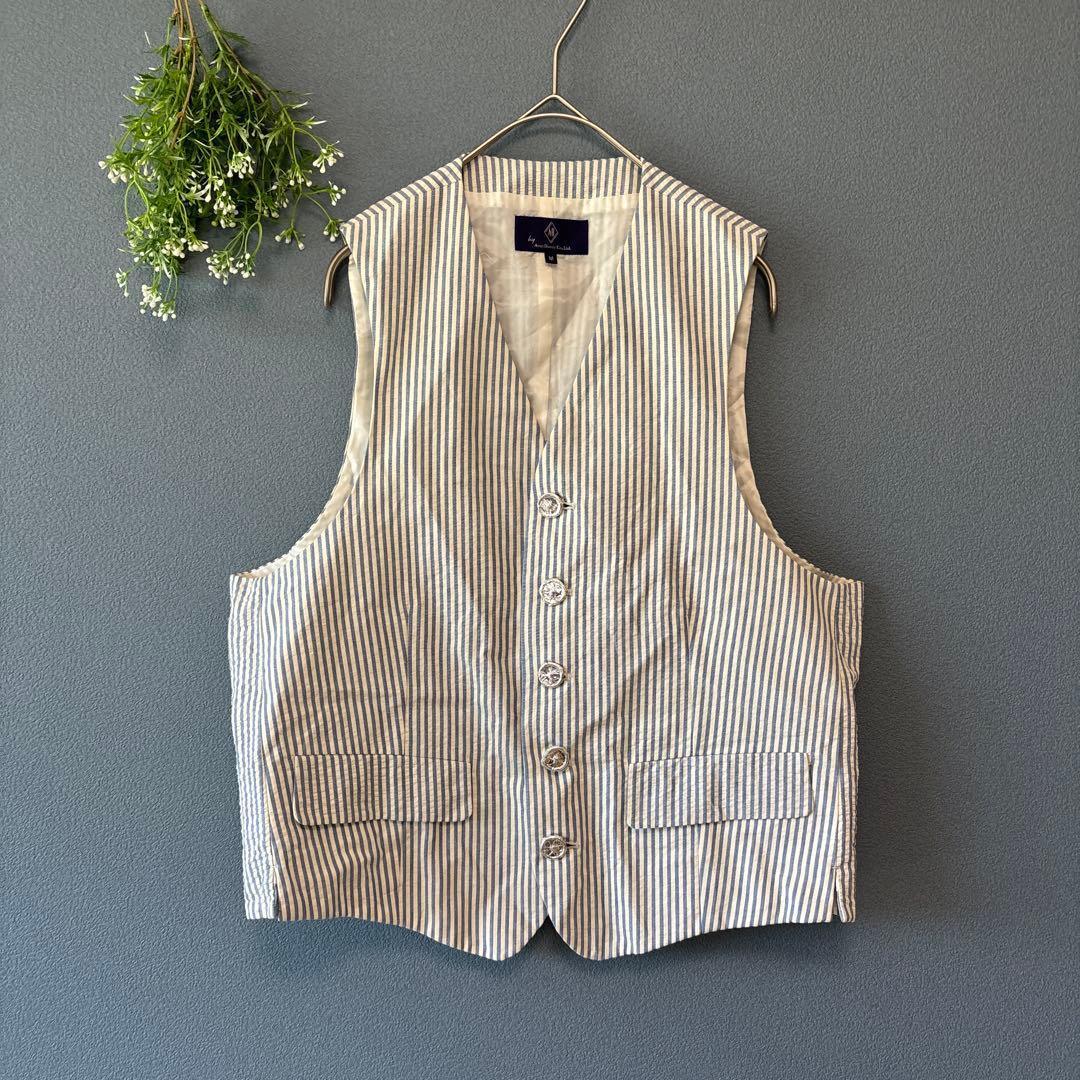 エーボンハウス［M］ヴィンテージ◎2点セット◎ストライプ柄シア