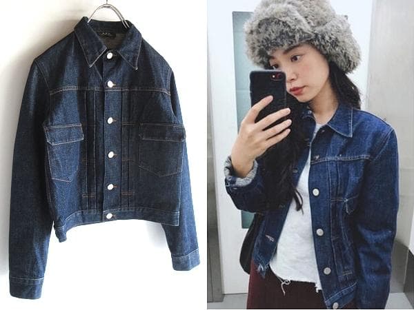 希少 00sビンテージ A.P.C. セカンド型 赤耳 デニムジャケット S