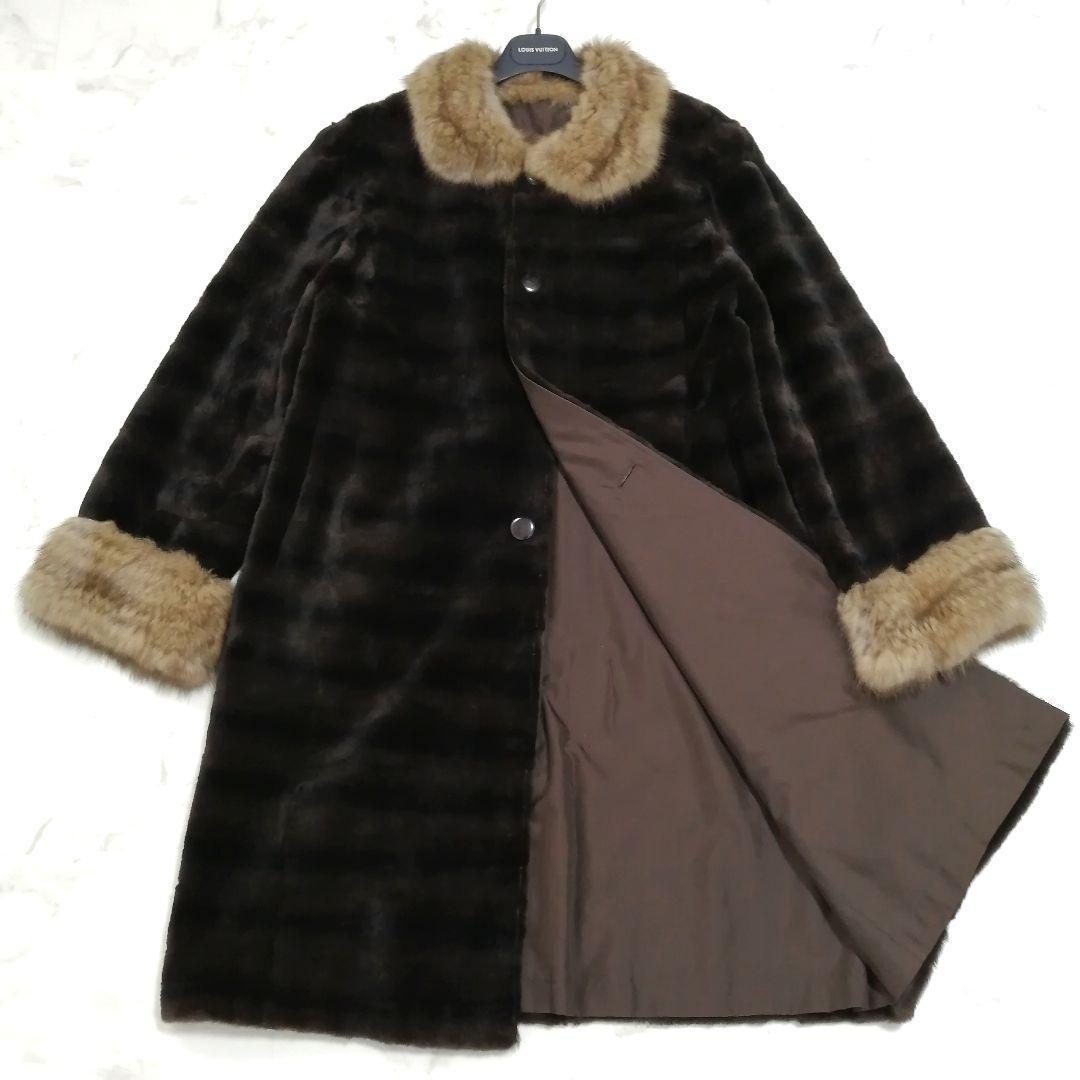 ゴールデンセーブル × シェアード　毛皮 ロングコート　リバーシブル　ファー 楽天市場】セーブル ＆ シルク100% リバーシブル コート 着丈94cm