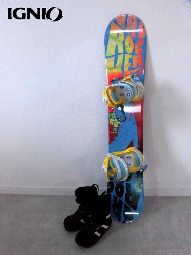 最新スポーツ - IGNIO GRV スノーボード3点セット 120cm ビンディング