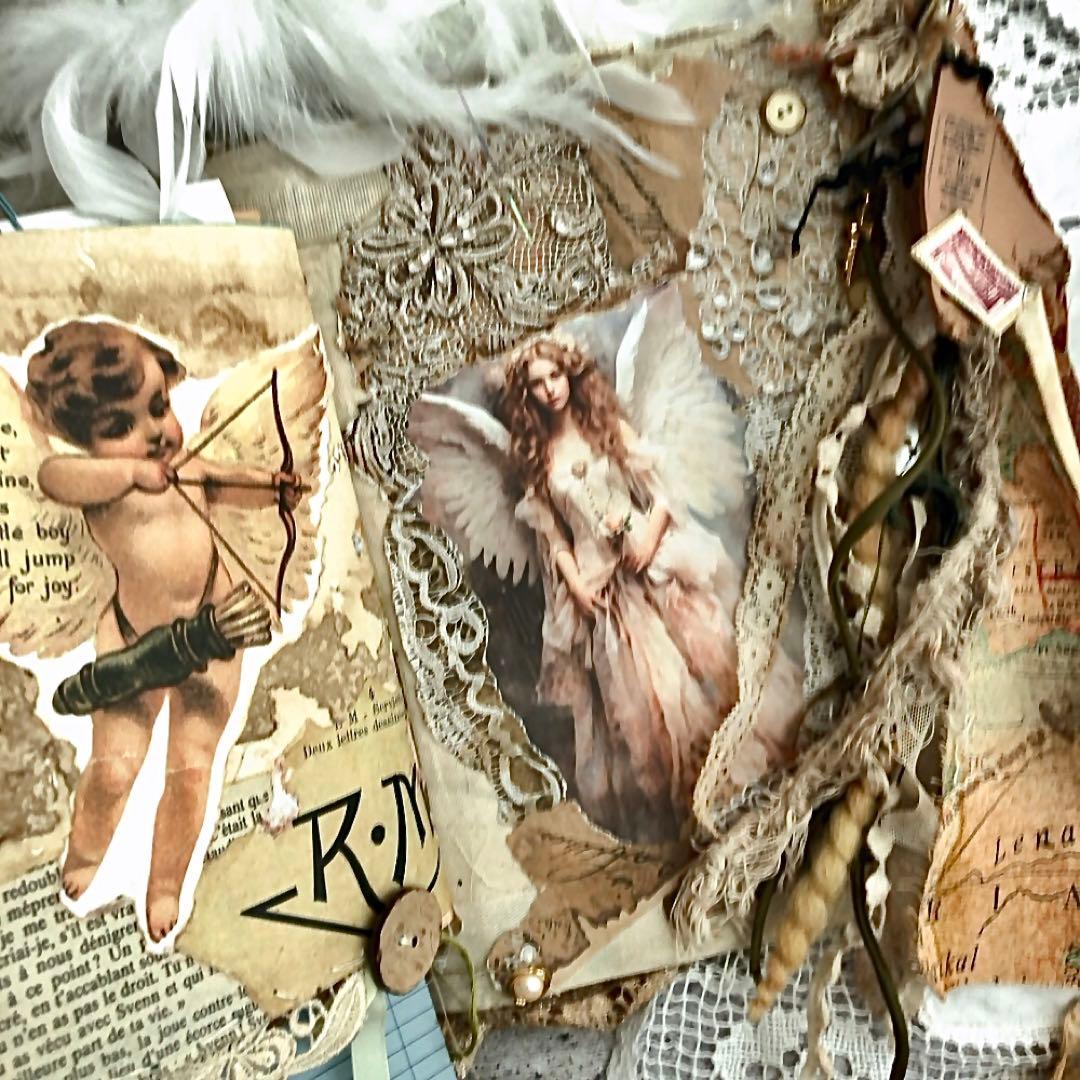 感謝セール❣️多種類染レースたっぷり『天使』ジャンクジャーナル雑記