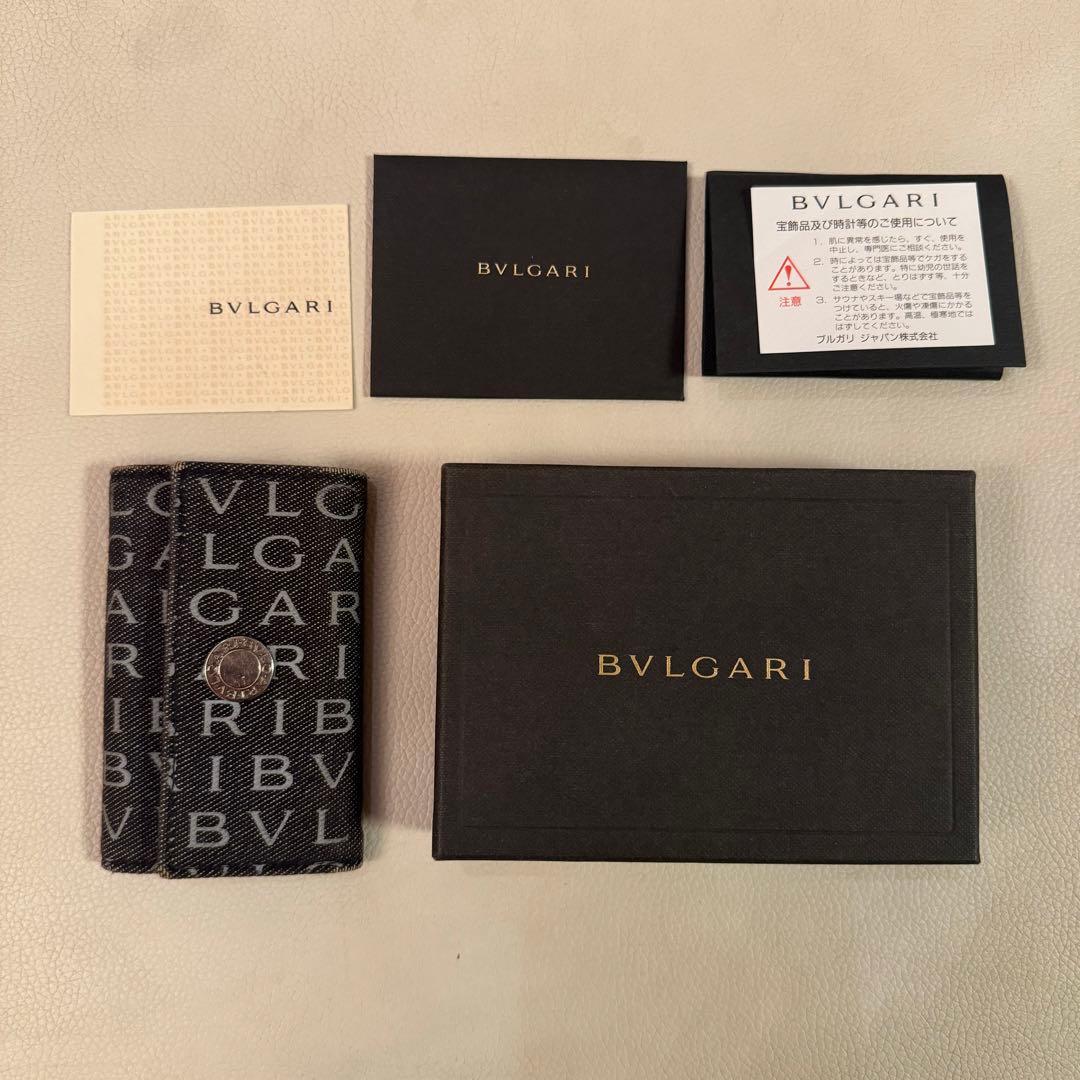 BVLGARI ブルガリ キーケース 6連 ロゴマニア キャンバス - メルカリ