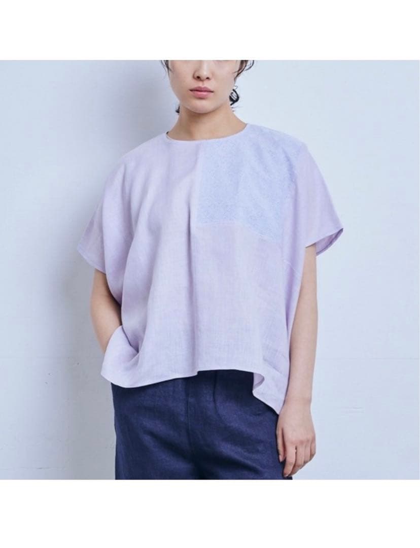 中川政七商店 亜麻の花七宝刺繍 プルオーバー 薄墨 - メルカリ