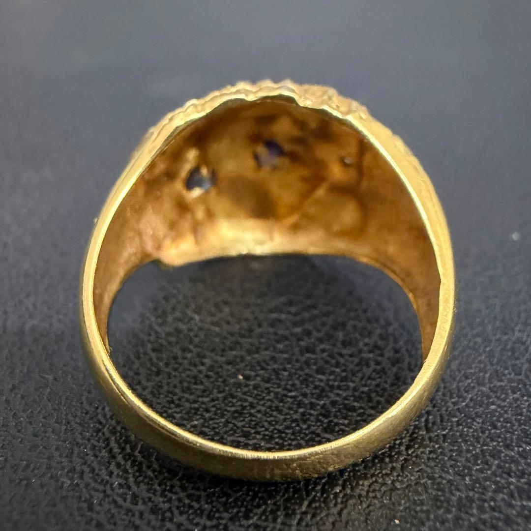 B013022) K18ダイヤリング 約12号 犬 18金YG 指輪 - メルカリ