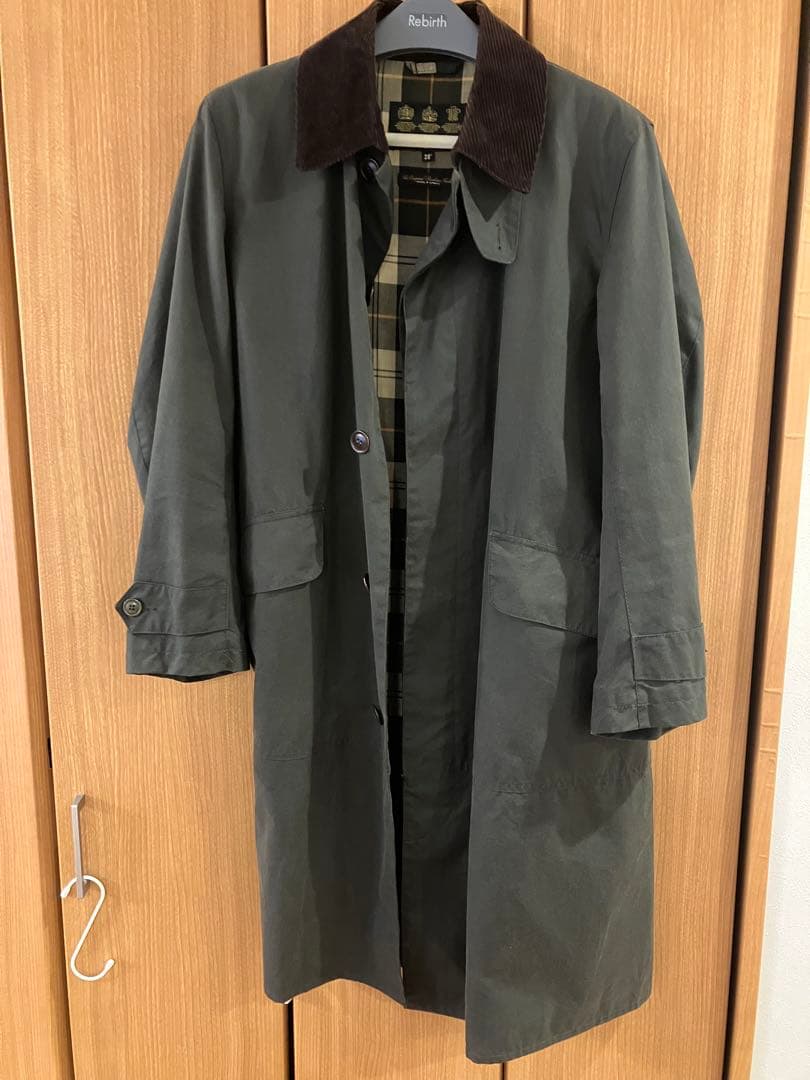 バブアー　シングルブリーステッドコート　38 Barbour（バブアー） ステンカラーコート 38 カーキ メンズ : ZOZOTOWN