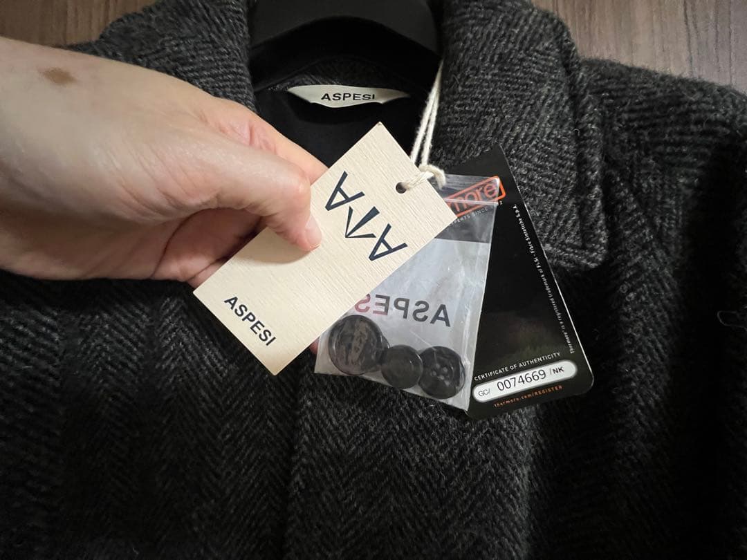 ☆新品•未使用☆/ASPESI アスペジ/ハリスツイード ステンカラーコート