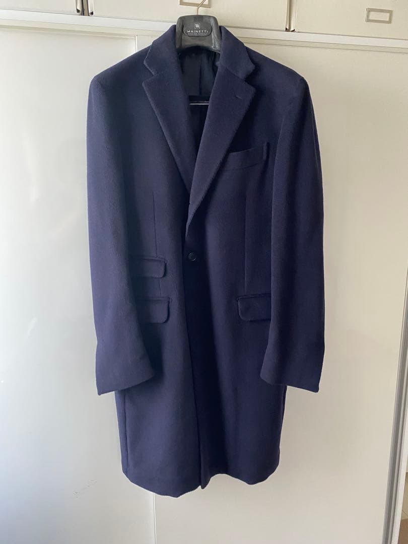 ザキ王ERRICOFORMICOLAチェスターコートネイビー　48 ザキ王様専用ERRICOFORMICOLAチェスターコートネイビー 48 - メルカリ