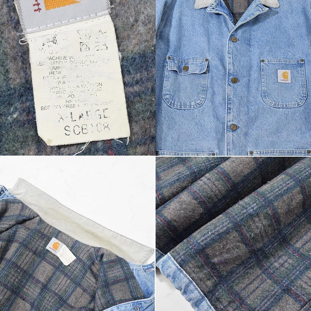 80s carhartt ye カニエウエスト着 デニム チョアコート XL - メルカリ