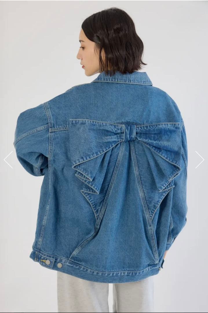 ロデオクラウンズ リボンデニムジャケット 新品 ブルー - メルカリ