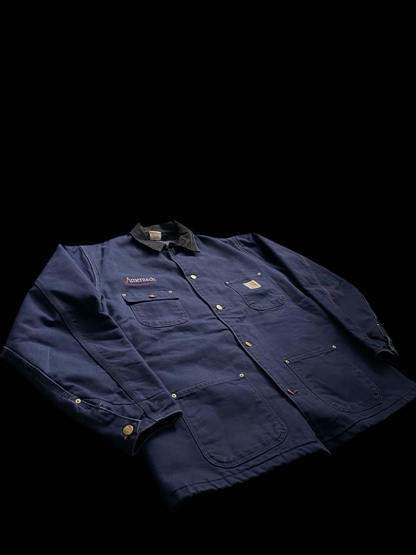 80s-90s 星タグ カーハートチョアコート ネイビー 46tall - メルカリ