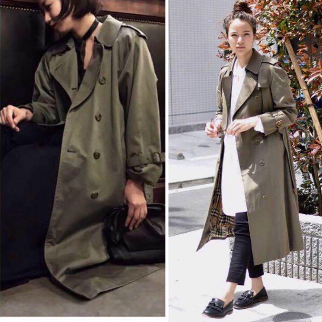 玉虫色 BURBERRY バーバリー プローサム トレンチコート 菅田将暉