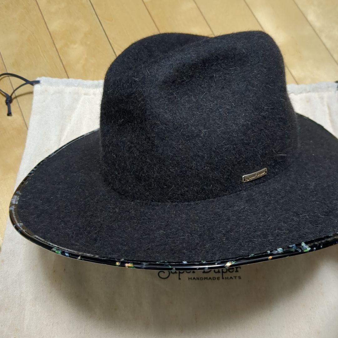 SuperDuper ダークグレー フェルトハット - メルカリ