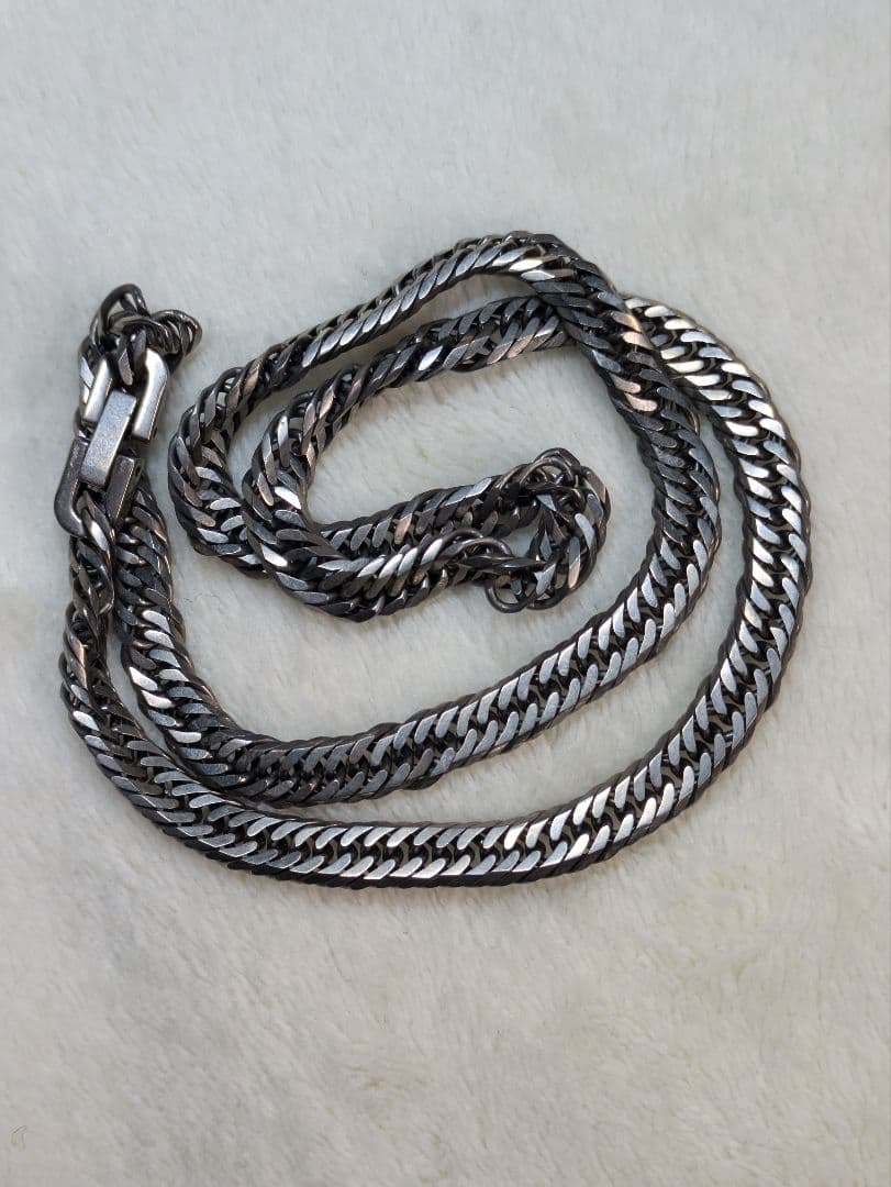 ショーた　チタン　喜平　ネックレス　6面　チタニウム 純チタン 6面カット ダブル喜平ネックレス チタンネックレス 太め