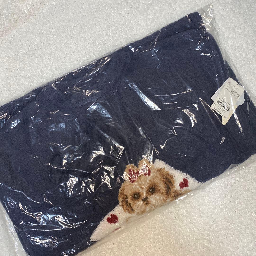 新品 未開封 ジェラートピケ シーズー ジャガードワンピース ネイビー