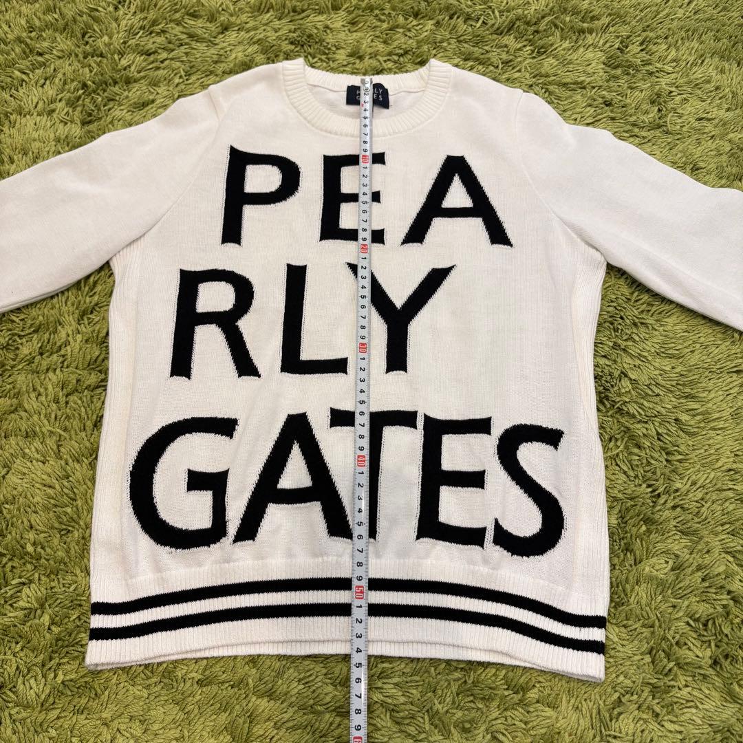パーリーゲイツ PEARLYGATES ニット セーター ロゴ ホワイト 0 - メルカリ