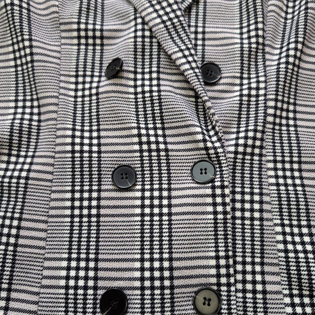 SHEIN チェック柄 ダブルブレストベスト XL - メルカリ