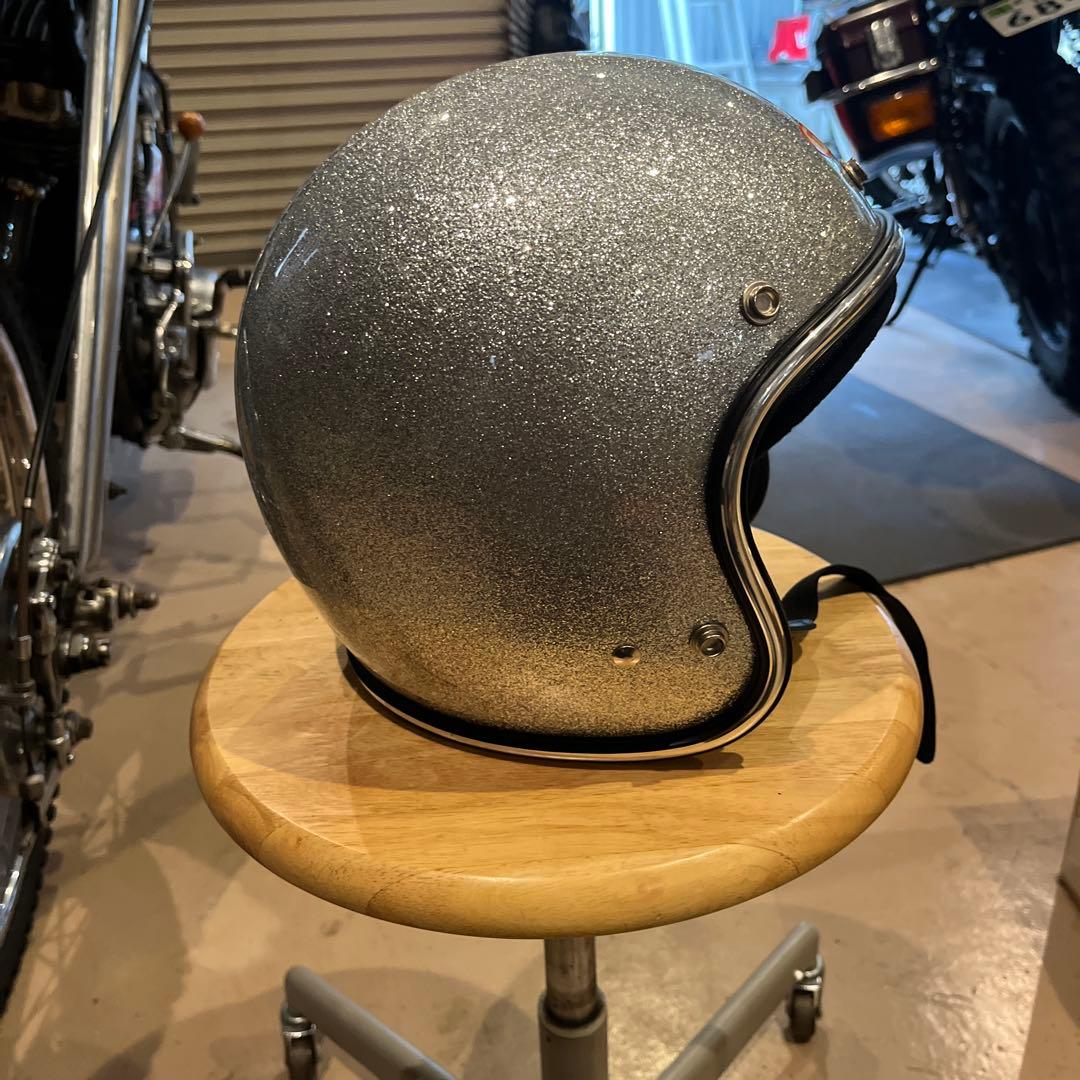 TT&COシルバー グリッター ジェットヘルメット子供、女性用