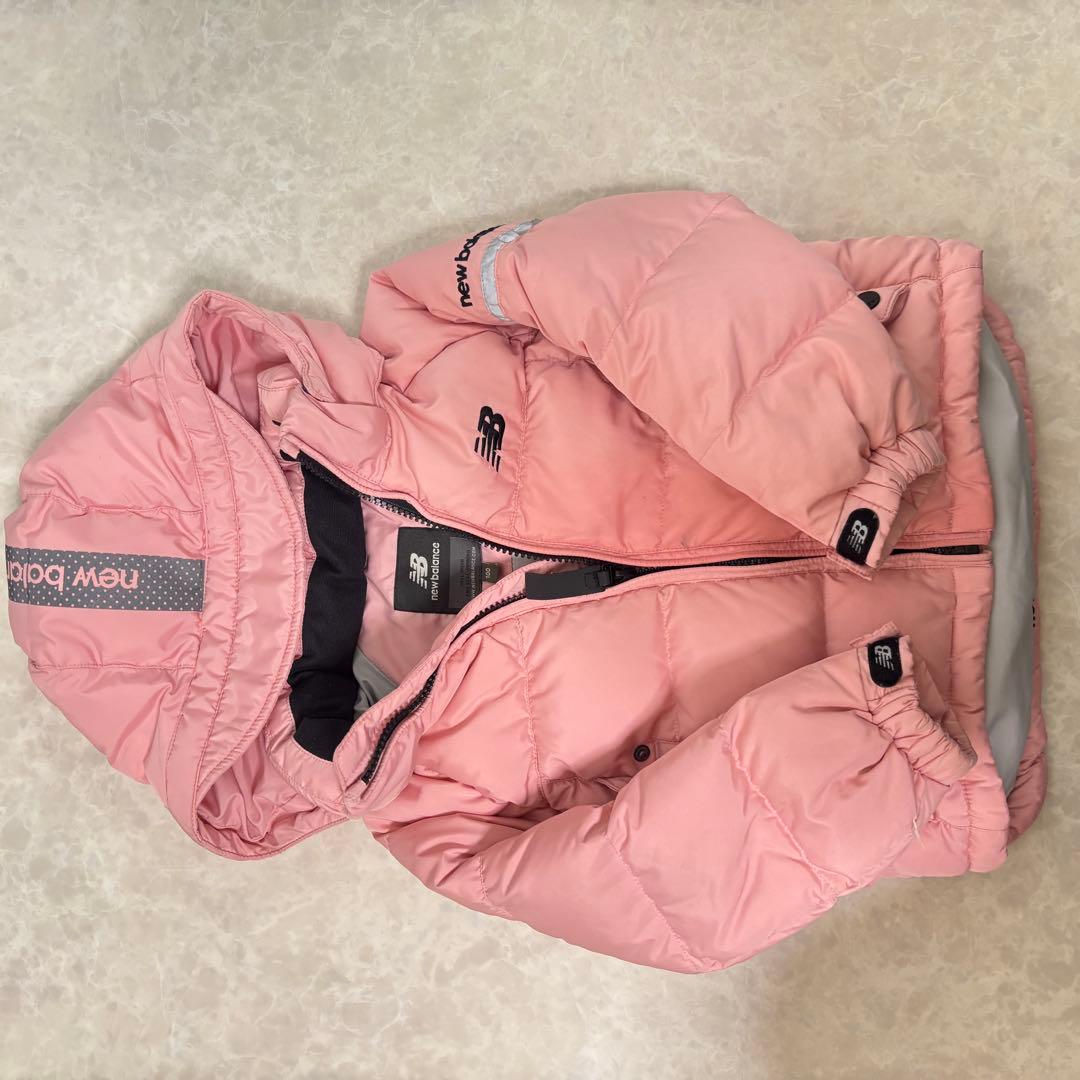 韓国購入品】New Balance ピンク ダウンコート 100cm - メルカリ