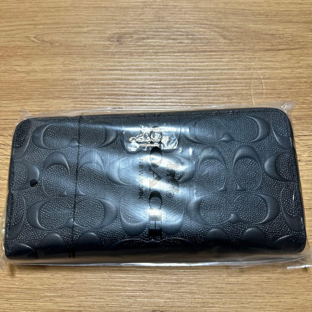 COACH コーチ 長財布 F53834 ブラック ラウンドジップ 新品未使用