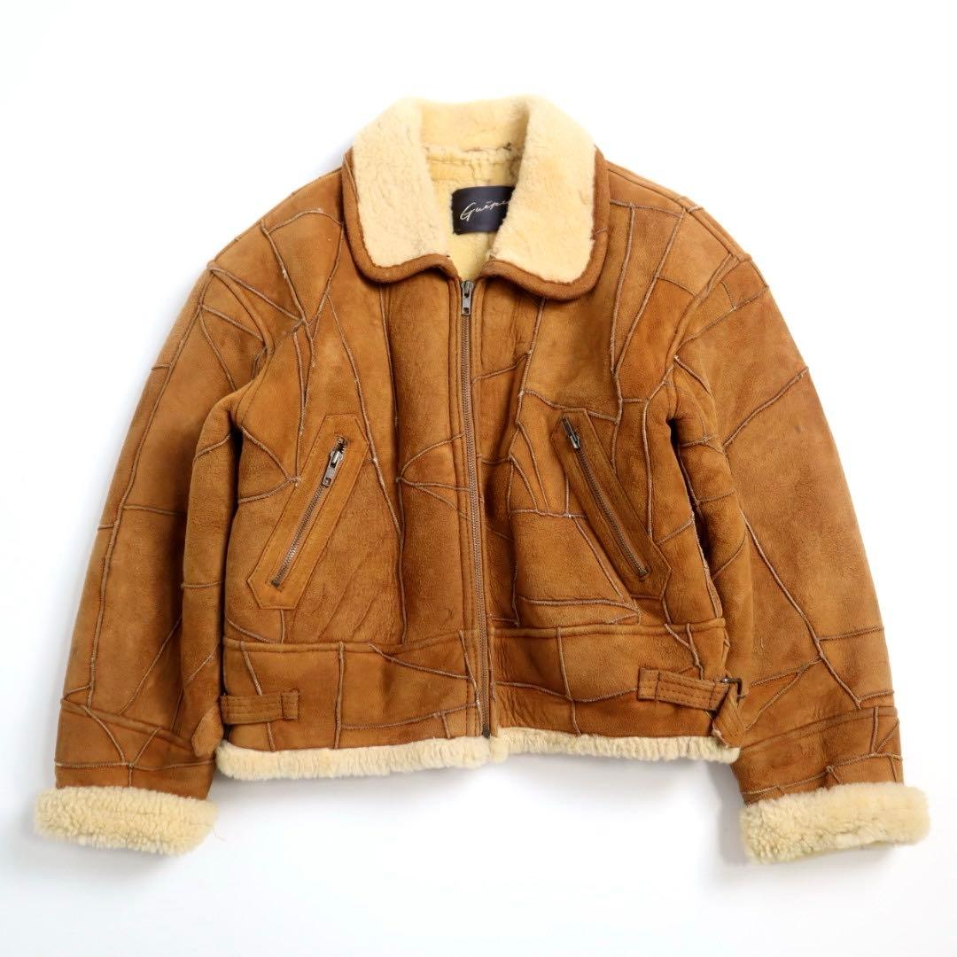 2点セット90s B3 ツギハギ 短丈 ムートン フライトジャケット - メルカリ