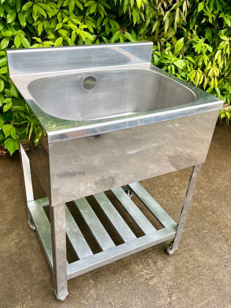 ステンレス1槽シンク　流し台　600×450×800 業務用 シンク 1槽 ステンレス 流し台 600×450×高さ800 600-450 (業務