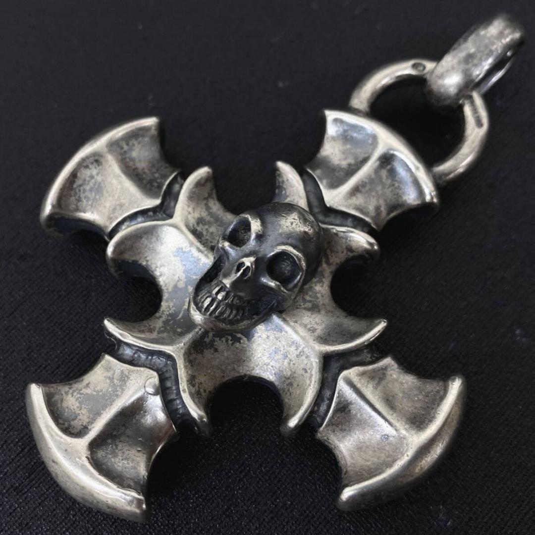 GABOR Gaboratory 生前 スカル バトルアックスクロス ペンダント