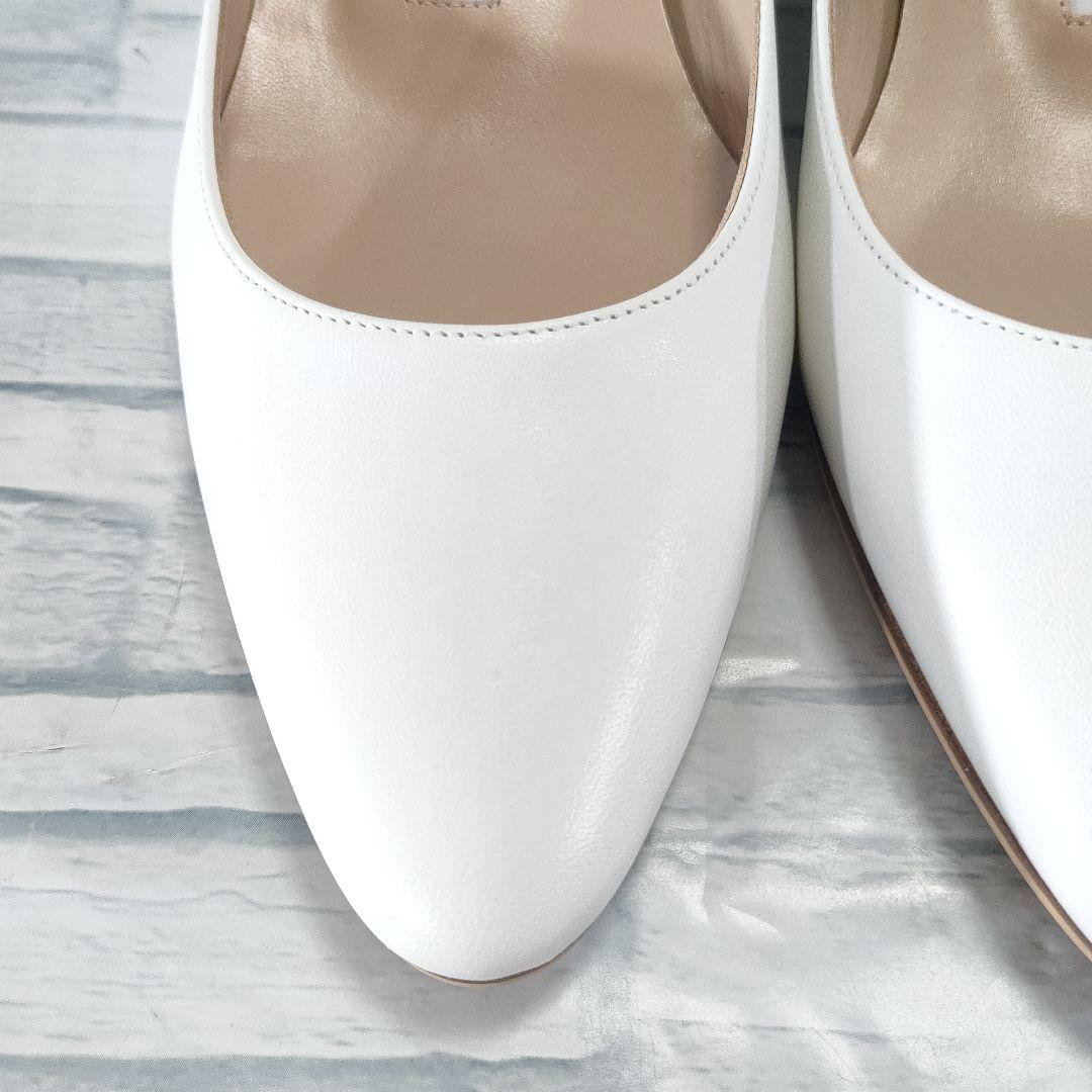 箱付き未使用品✨マノロブラニク リストニー レザーパンプス 白 35.5