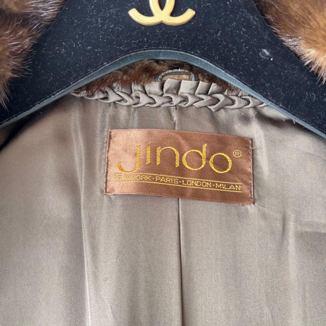 サガミンク 2145 JINDO 毛皮 リアルファーコート ブラウン 9号 - メルカリ