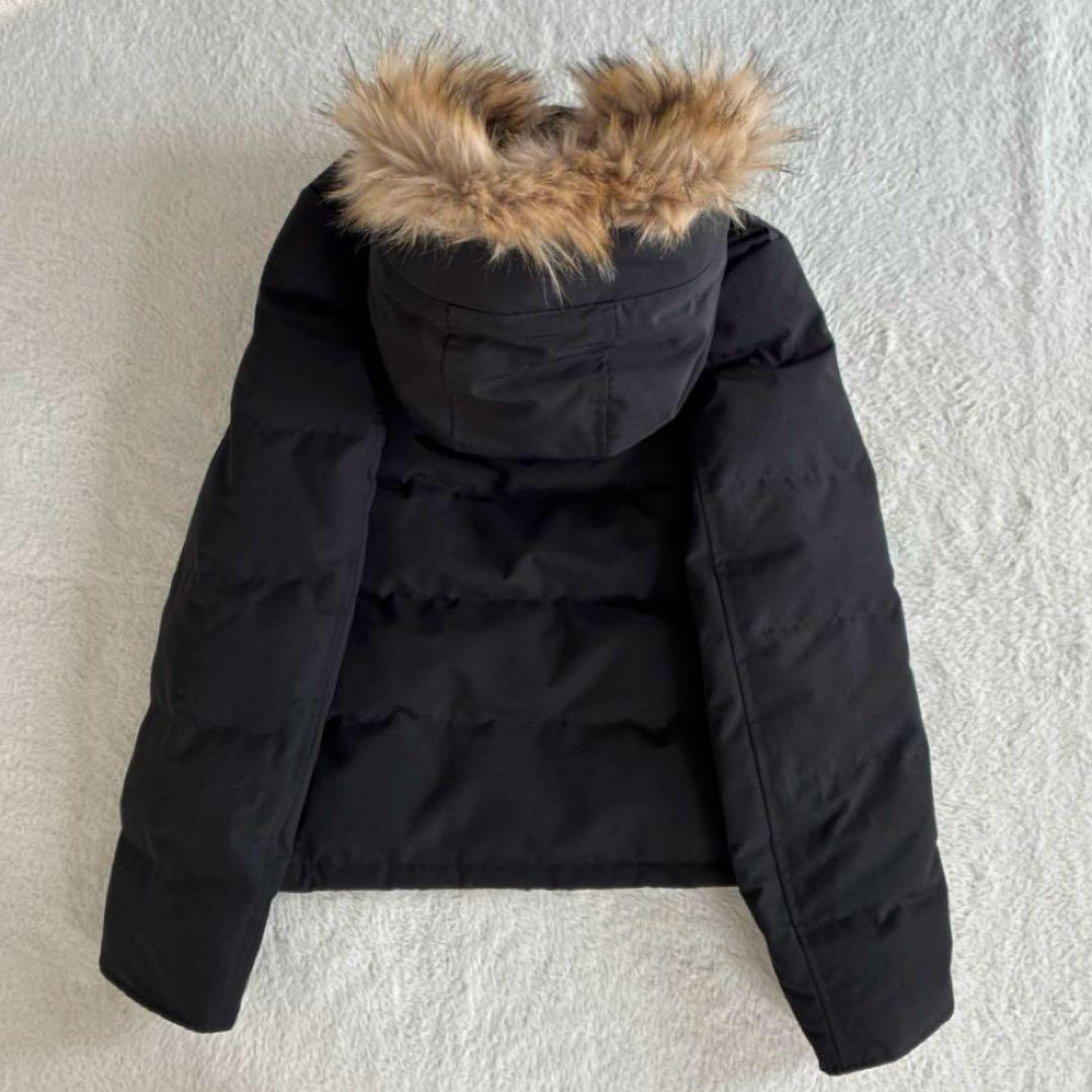 極美品 ダントン Bshop ダウンジャケット 黒 ファーフード付き