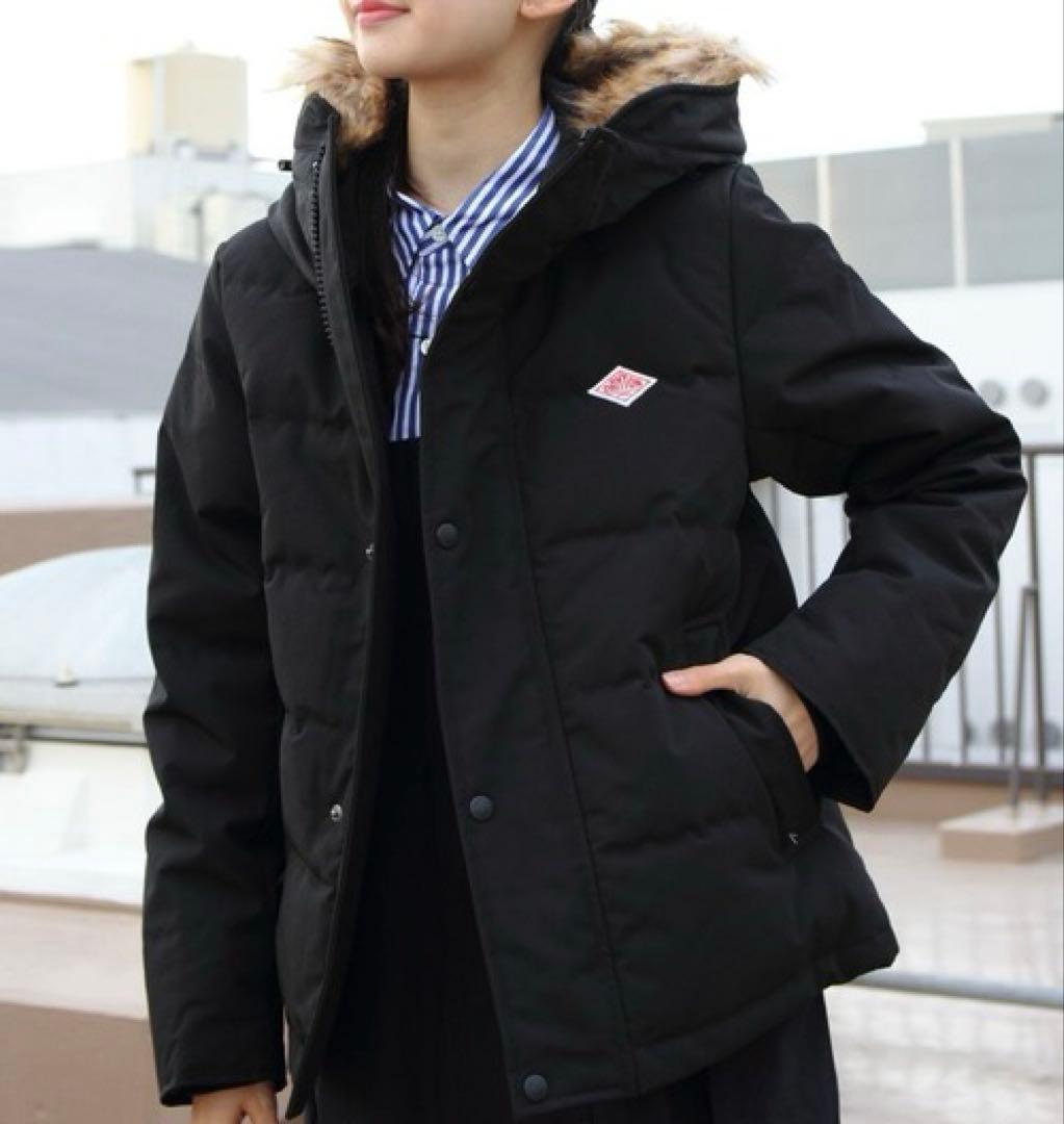 極美品 ダントン Bshop ダウンジャケット 黒 ファーフード付き