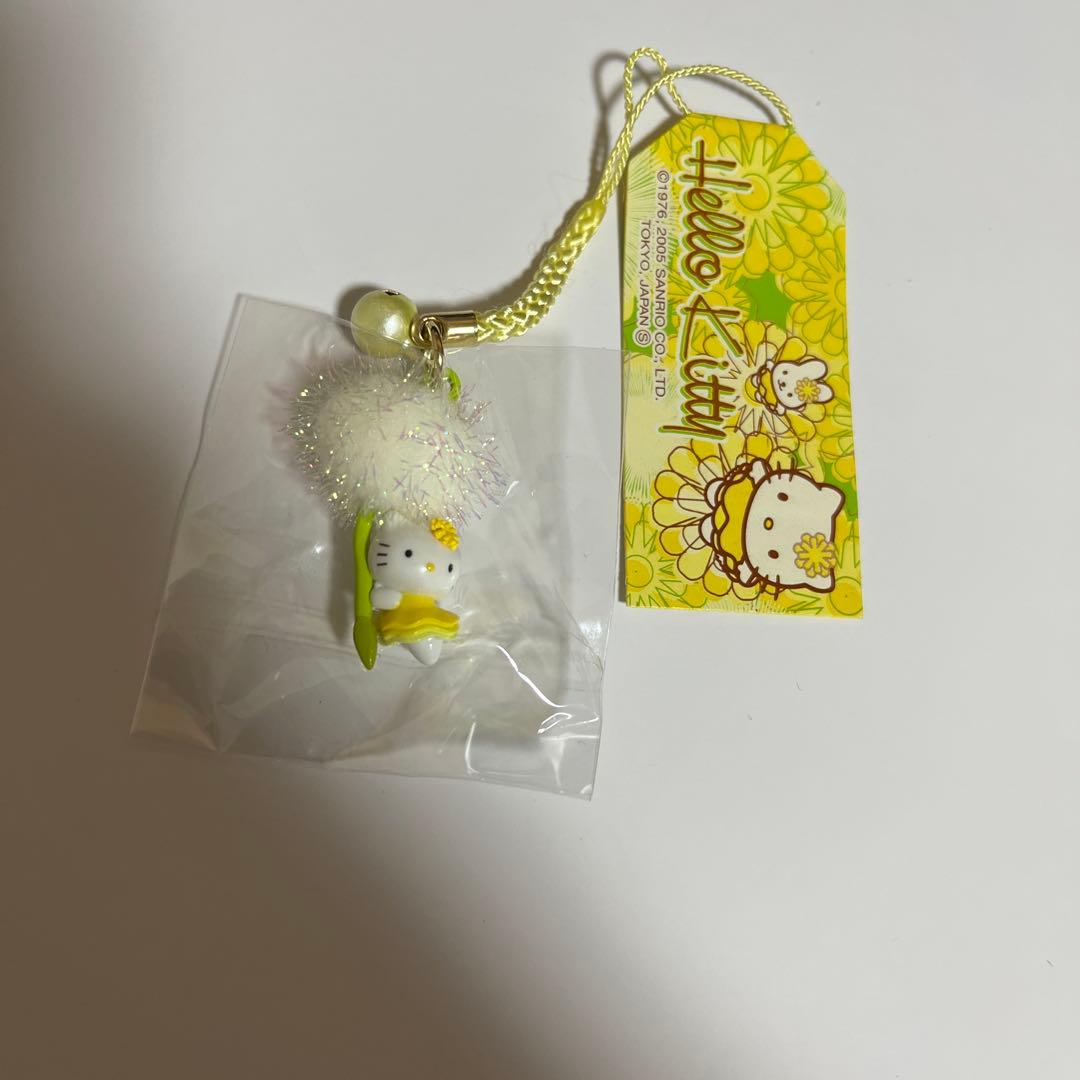 194 ハローキティ たんぽぽ 根付け ストラップ - メルカリ