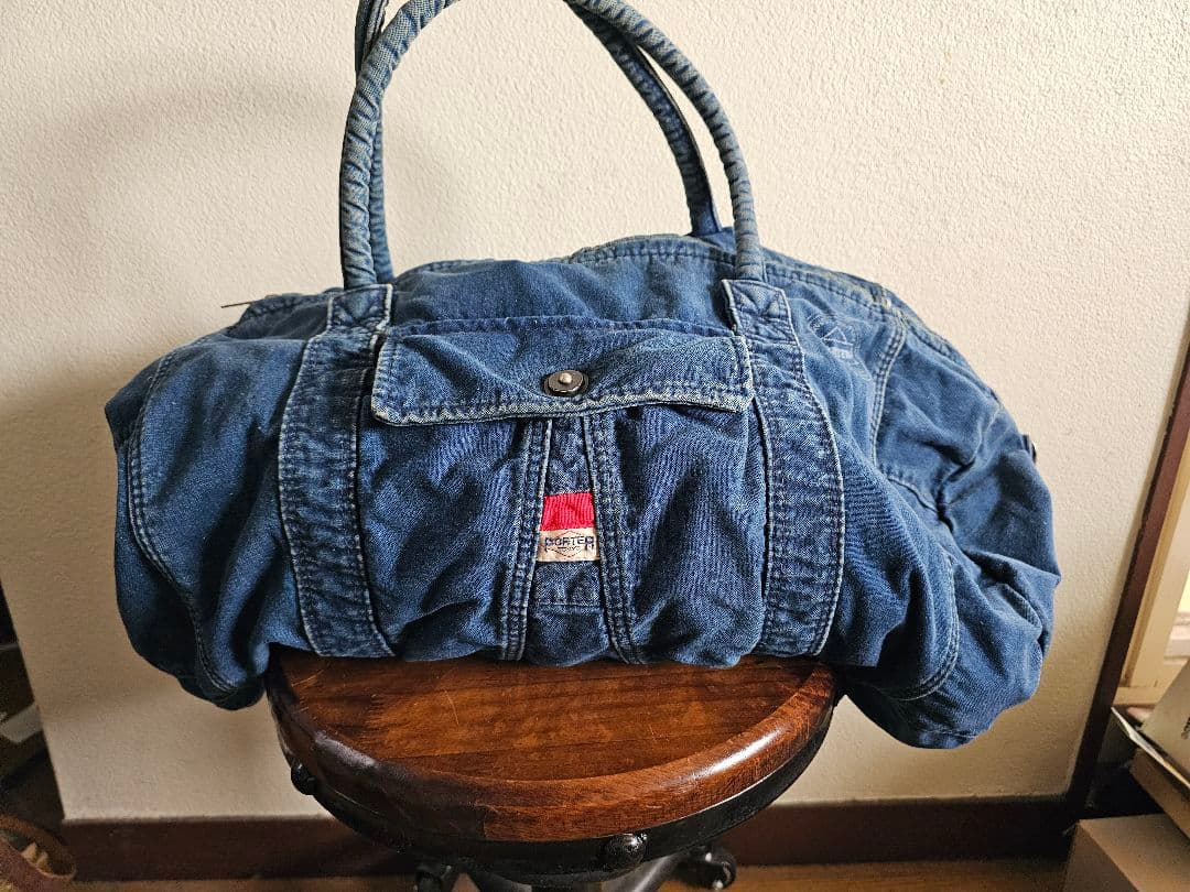 初期 吉田カバン porter ポーター デニム ボストン ショルダー バッグ
