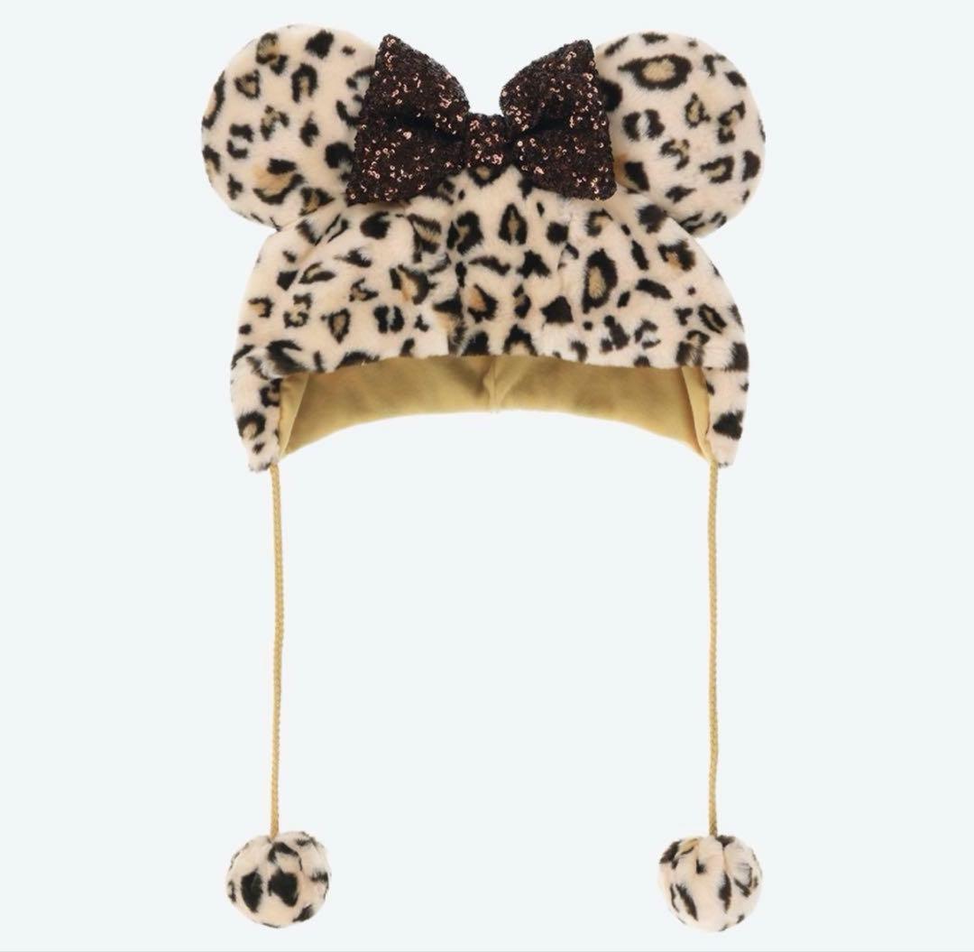 東京ディズニーリゾート ファンキャップ ヒョウ柄 レオパード 茶色
