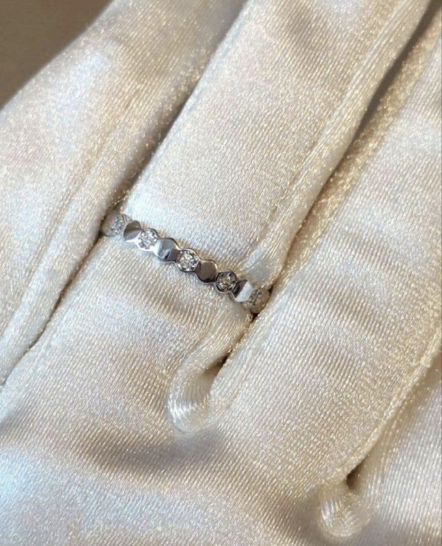 2421高級 sona ダイヤモンド フルエタニティ リング ハニカム シルバー