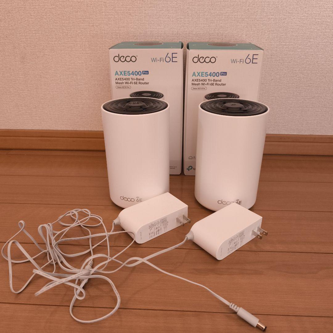 AXE5400 Deco XE75 Pro 2個セット Deco XE75 Pro | AXE5400 Tri-Band Mesh Wi-Fi 6E System | TP-Link