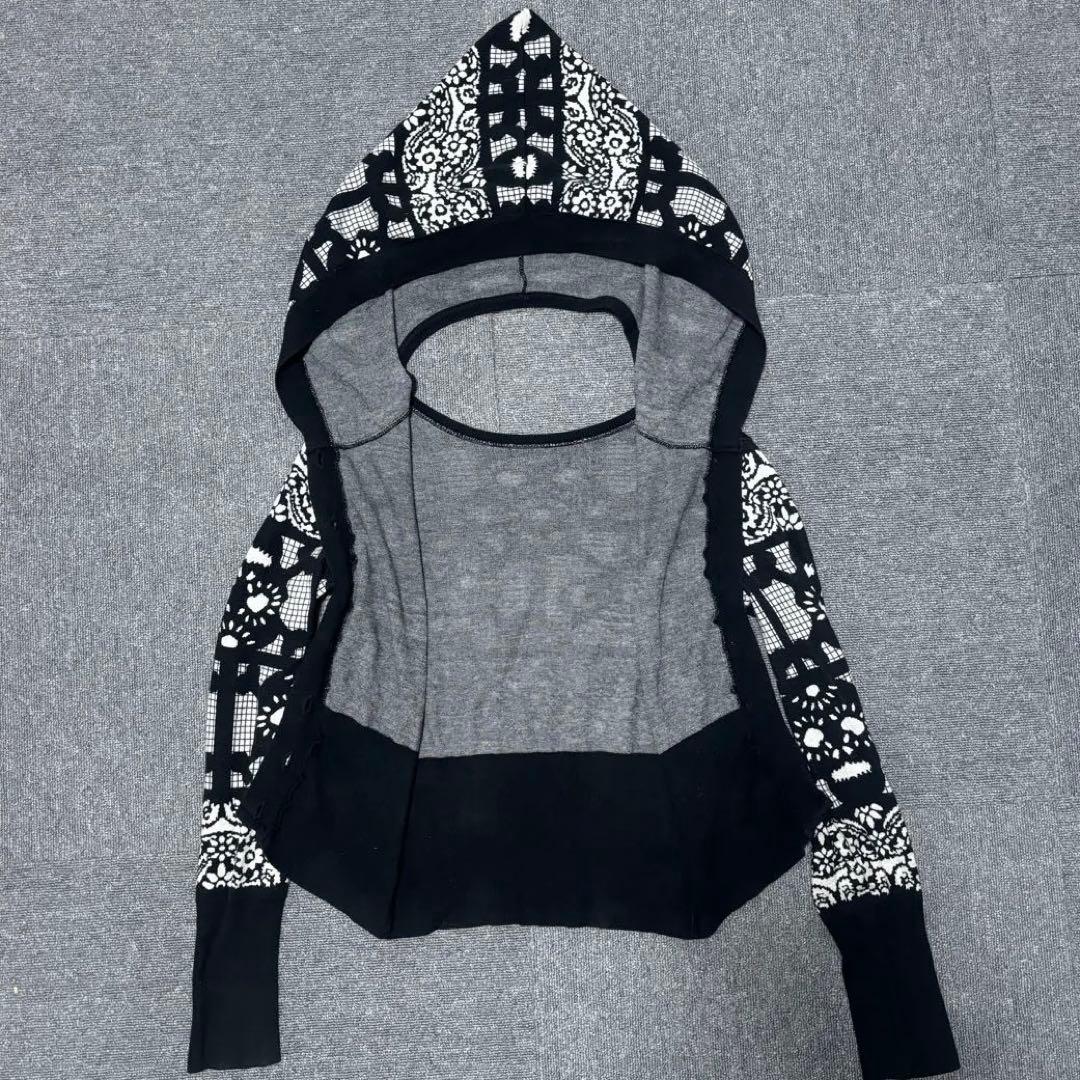 Vivienne westwood 変形カーディガン フード付き ドクロ柄 Vivienne westwood 変形カーディガン フード付き ドクロ柄