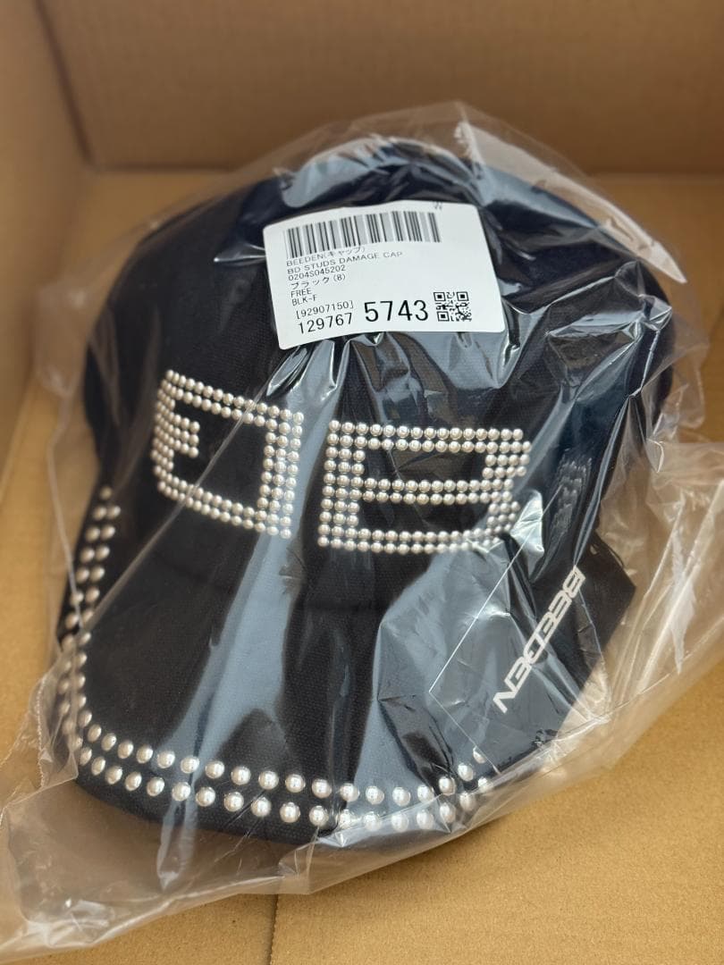 BEEDEN BD STUDS DAMAGE CAP ブラック キャップ BD STUDS DAMAGE CAP – BEEDEN