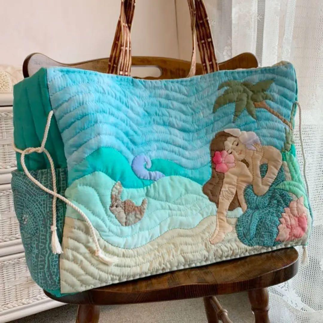 ハワイアンキルト バッグ ハンドメイド オーダー トラベルバッグ