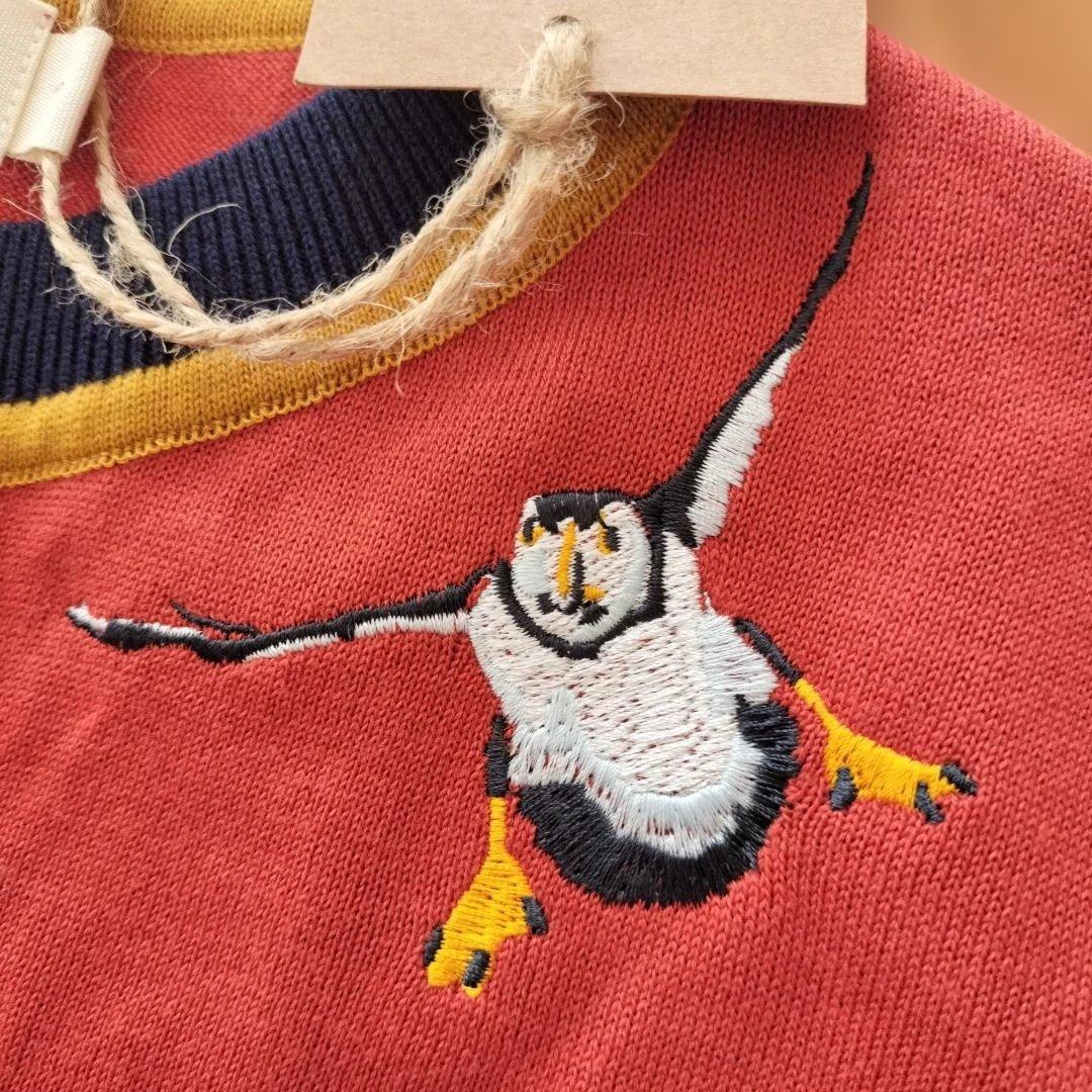 未使用 PALAVA カーディガン S パフィン 鳥 刺繍 - メルカリ