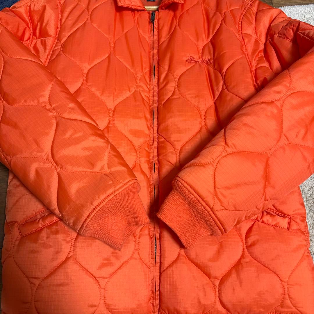 STUSSY ステューシー 刺繍キルティングジャケット ブルゾン - メルカリ