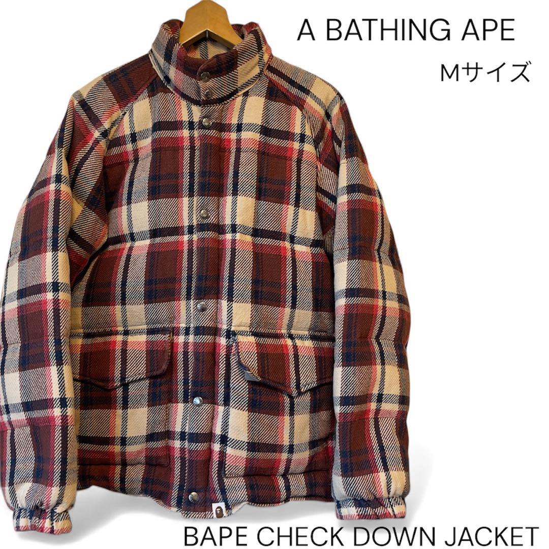 A BATHING APE ラブジェネチェック ジップアップダウンジャケット M